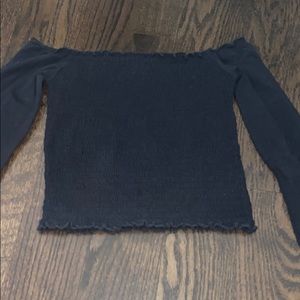 Hollister long sleeve off the shoulder crop top